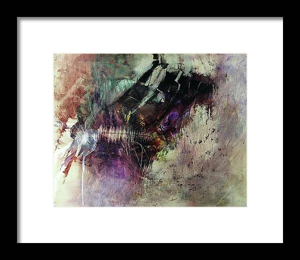 Abstract Art Framed Print featuring the painting Allegiance to None by Rodney Frederickson