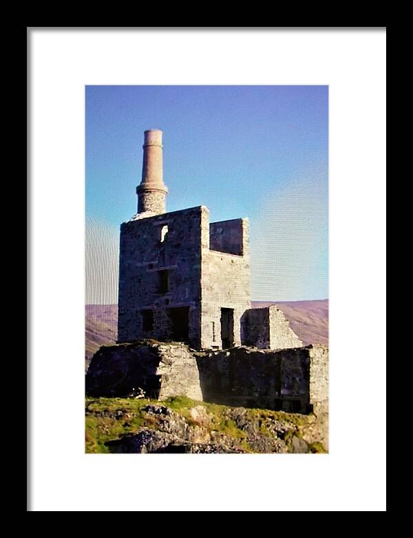 Copper Mine Framed Print featuring the painting Allihies Copper Mine, Kerry by Val Byrne