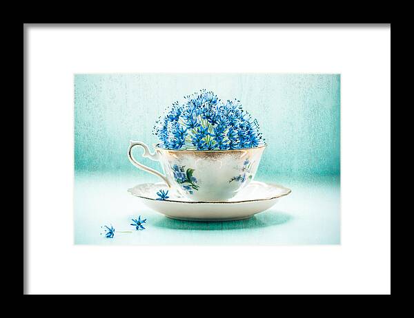 Stilllife Framed Print featuring the photograph Allium in a Cup by Maggie Terlecki