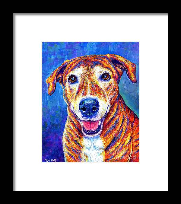 Dog Framed Print featuring the painting Ally by Rebecca Wang