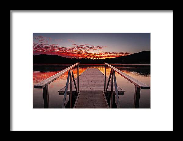 Sunrise Framed Print featuring the photograph Almanor Dawn by Mike Lee