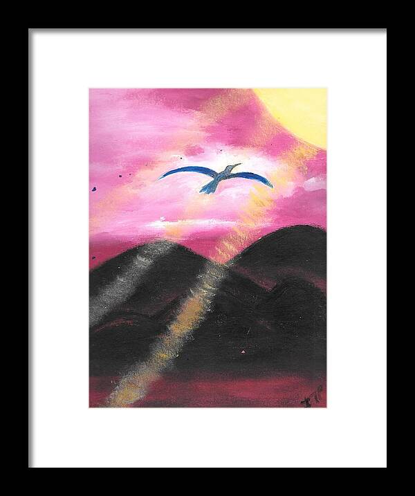Bird Framed Print featuring the painting Almost There by Esoteric Gardens KN