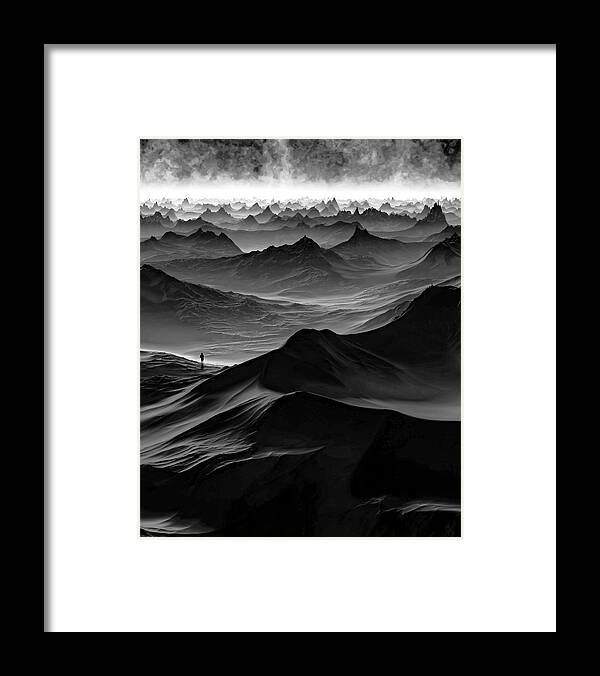 Fine Art Framed Print featuring the photograph Alone by Sofie Conte