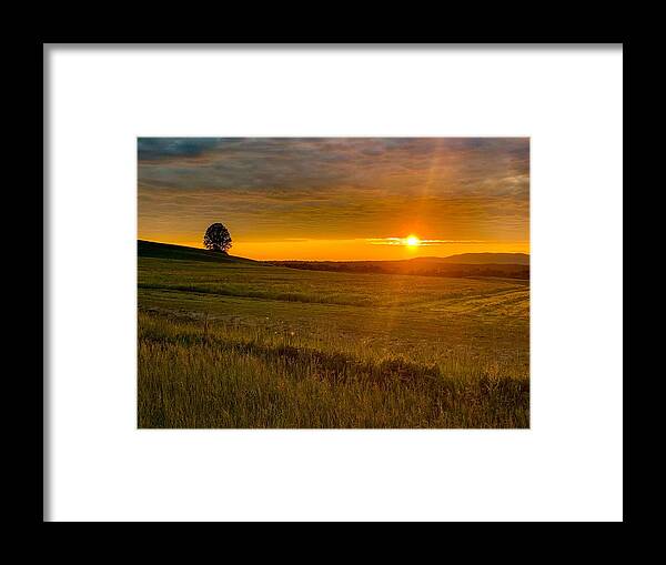  Framed Print featuring the photograph Alone with the sunset by Kendall McKernon