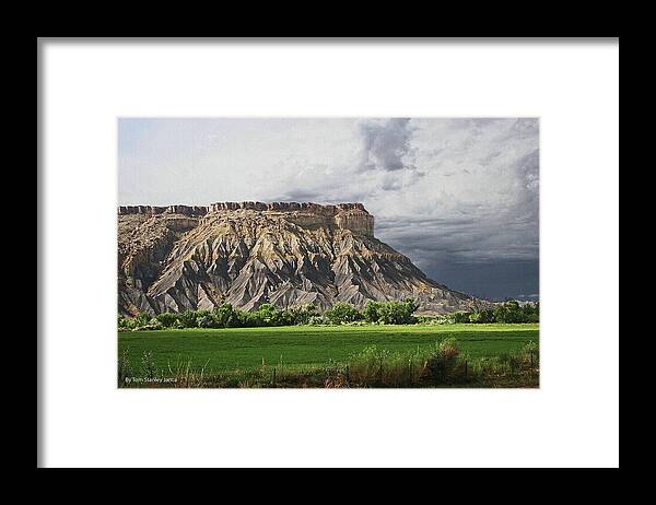 Along The Colorado River In Colorado Framed Print featuring the digital art Along The Colorado River In Colorado by Tom Janca
