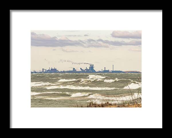 Shoreline Framed Print featuring the photograph Along the Lake Michigan Shoreline by Laura Hedien