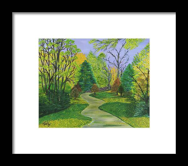 Acrylic Painting Framed Print featuring the painting Along The Shunga Trail Too by The GYPSY and Mad Hatter