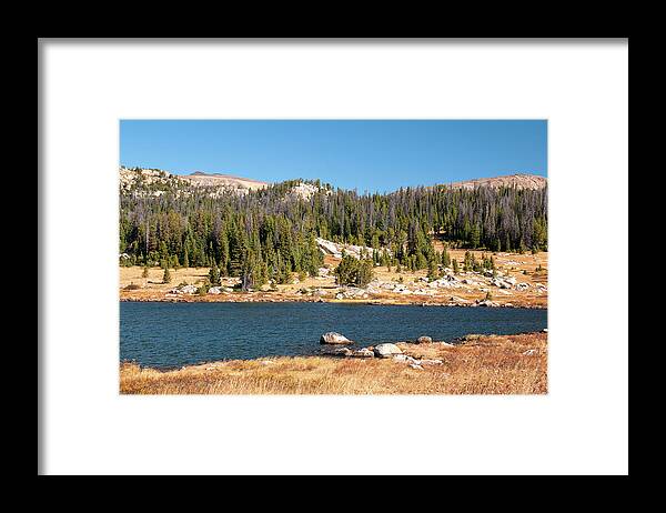 Wyoming Framed Print featuring the photograph Alpine Lake by Steve Stuller