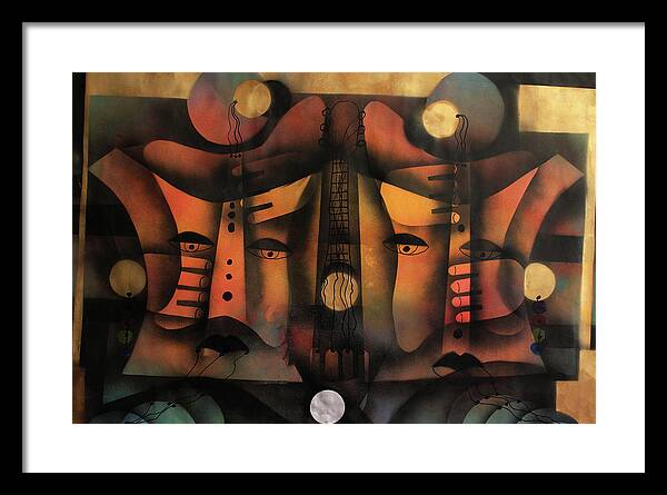 Moa Framed Print featuring the painting Alter Ego by Solomon Sekhaelelo