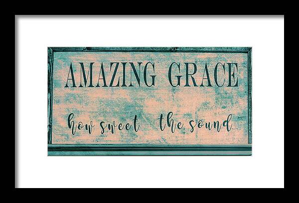 Amazing Grace Framed Print featuring the photograph Amazing Grace, Blue Tones Version by Marcy Wielfaert