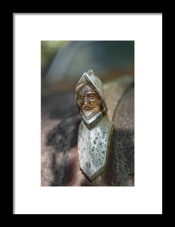 De Soto Framed Print featuring the photograph Amber De Soto hood ornament by Murray Rudd