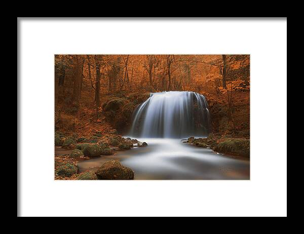 Autumn Framed Print featuring the photograph Amber Falls by Bill Posner