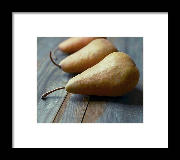 Pears Framed Print featuring the photograph Amber Pears by Lupen Grainne