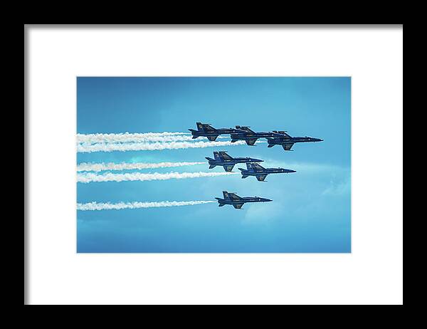  Framed Print featuring the photograph America Strong Flyover - Covid19 by Randall Allen