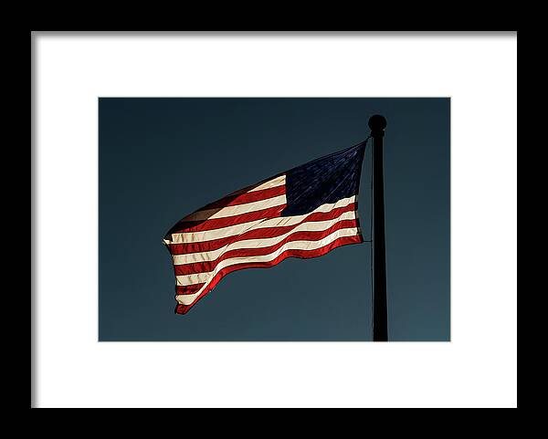 American Flag Framed Print featuring the photograph American Flag 3 by Amelia Pearn