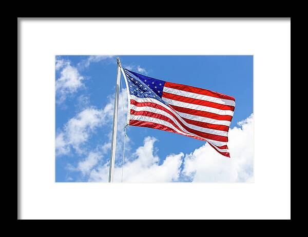 Flag Framed Print featuring the photograph American Flag - USA by Blair Damson