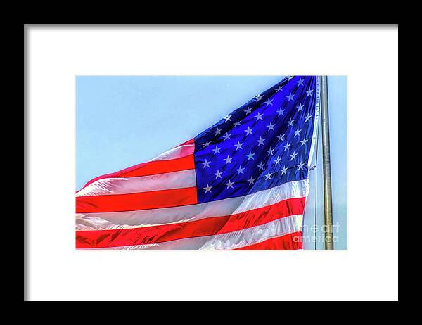 Flag Framed Print featuring the photograph American Pride by Amy Dundon