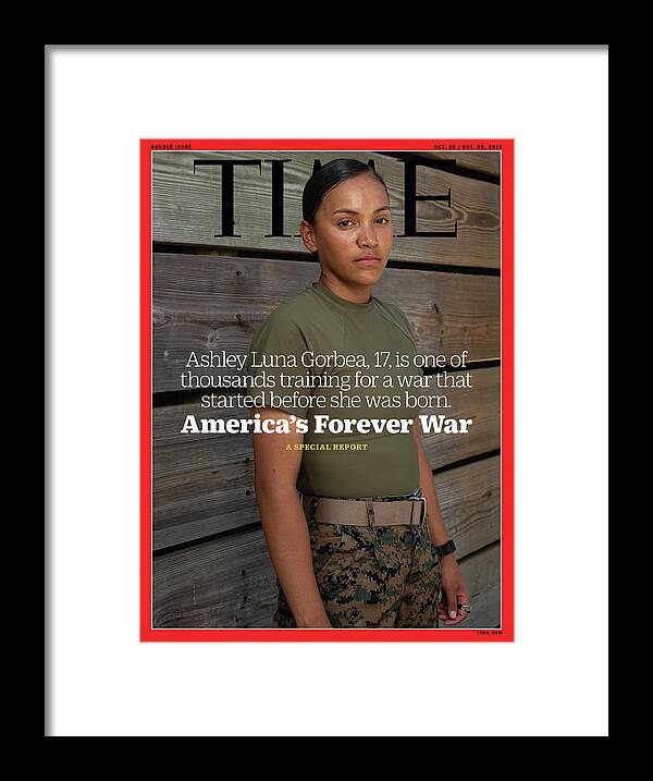 Time Framed Print featuring the photograph America's Forever War - Gorbea by Photograph by Gillian Laub for TIME