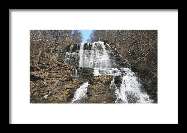 Amicalola Falls Framed Print featuring the photograph Amicalola White Mist Falls by Ed Williams