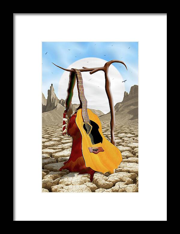 Guitar Framed Print featuring the photograph An Acoustic Nightmare by Mike McGlothlen