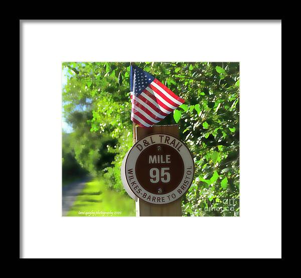 American Flag Framed Print featuring the photograph An American Trail by Tami Quigley