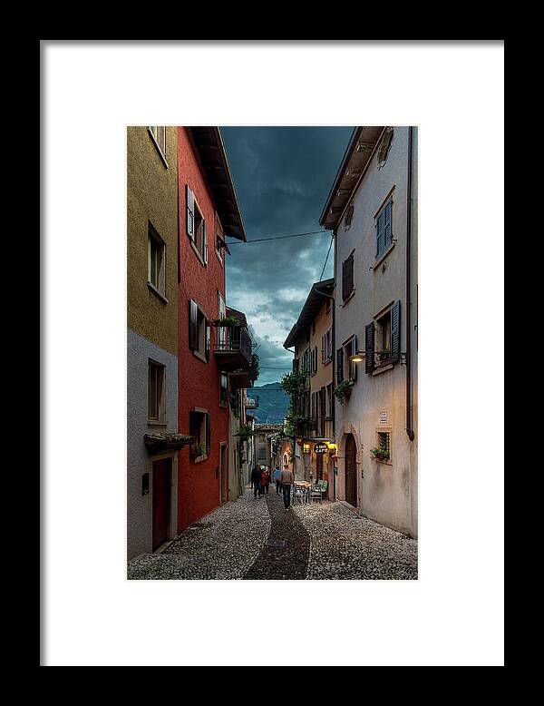 Tourism Framed Print featuring the photograph An Inviting Lane at Dusk. by W Chris Fooshee