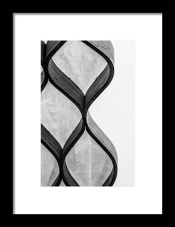 Abstract Framed Print featuring the photograph An Upstream Adventure BW by Christi Kraft