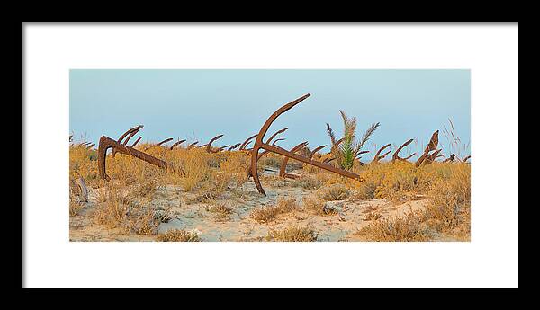 Tavira Framed Print featuring the photograph Anchors in Barril Beach by Angelo DeVal