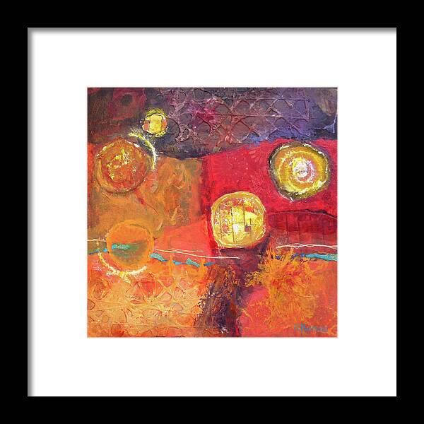 Color Framed Print featuring the painting Ancient Wisdom Mixed Media Abstract Painting by Robie Benve