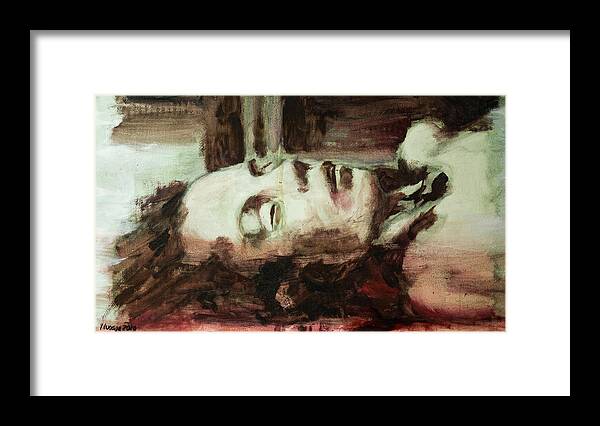 #acrylicpainting Framed Print featuring the painting And We Loved Each Other So Much, Study 7 by Veronica Huacuja