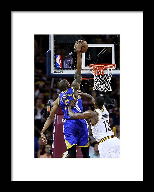 Playoffs Framed Print featuring the photograph Andre Iguodala and Tristan Thompson by Ezra Shaw