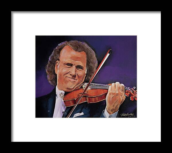 Andre Rieu Framed Print featuring the painting Andre Rieu by Bill Dunkley
