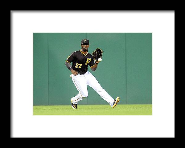 Ball Framed Print featuring the photograph Andrew Mccutchen and Alfredo Simon by Joe Sargent