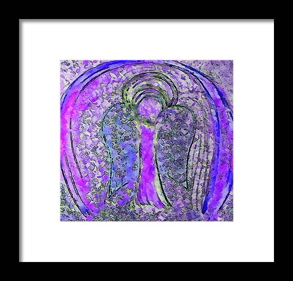 Angel Framed Print featuring the painting Angel 418 c by Corinne Carroll