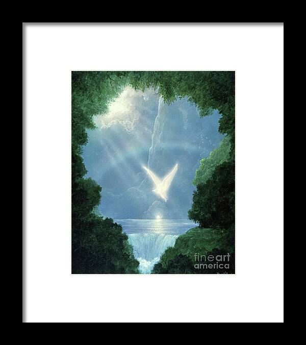 Blue Framed Print featuring the painting Angel falls by Gilbert Williams