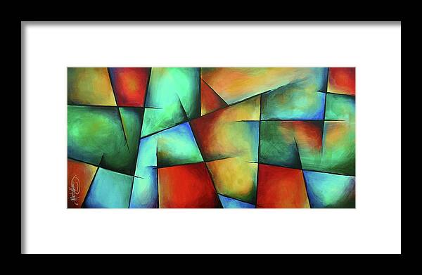 Abstract Framed Print featuring the painting Angel by Michael Lang