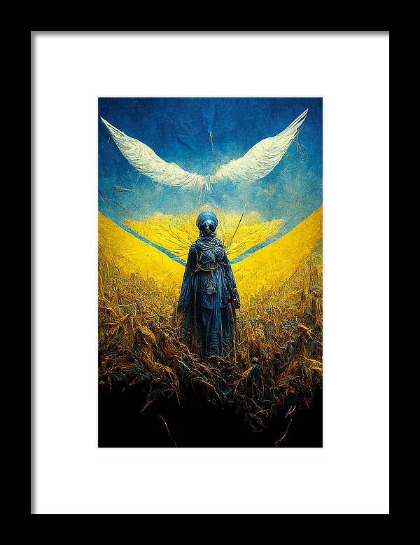 Angel Of Peace Framed Print featuring the painting Angel of Peace by Vart