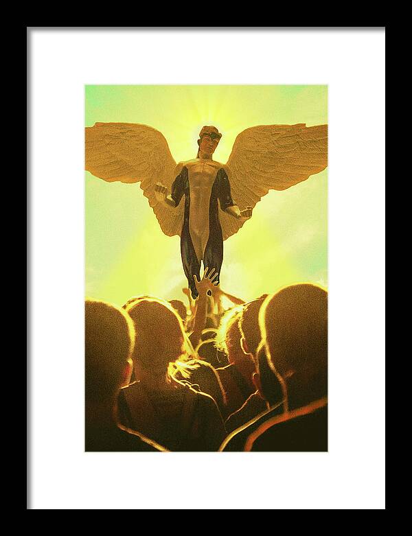 Angel Framed Print featuring the photograph Angel - Save Us by Blindzider Photography