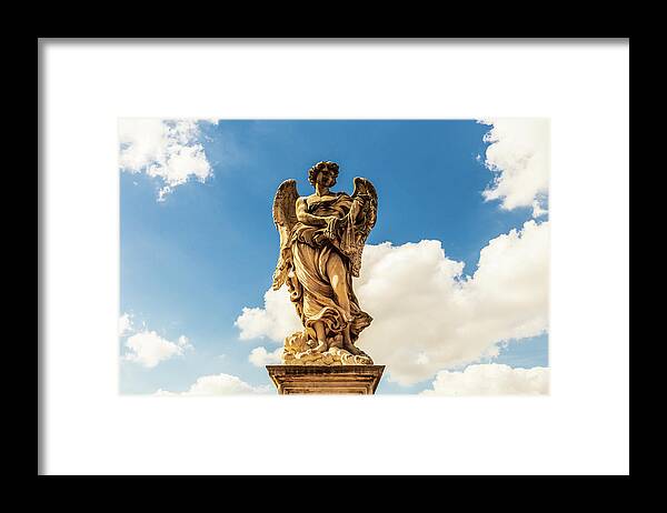 Ponte Sant'angelo Framed Print featuring the photograph Angel with the Whips by Fabiano Di Paolo