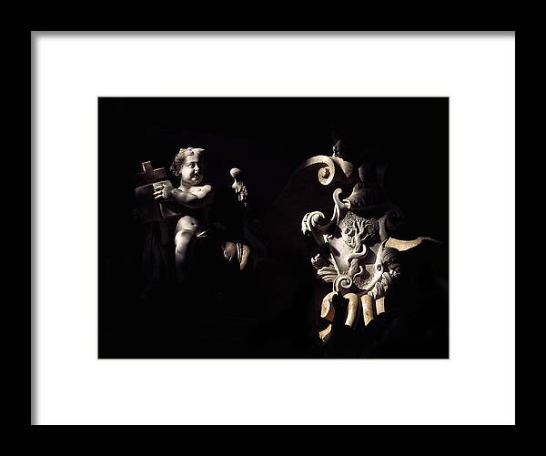 Venice Framed Print featuring the photograph Angels and demons by Eyes Of CC