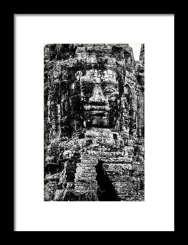 Battambang Framed Print featuring the photograph Angkor Thom Gate to Bayon Temple by Arj Munoz