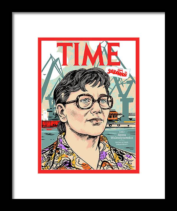Time Framed Print featuring the photograph Anna Walentynowicz, 1980 by Illustration by Agata Nowicka for TIME