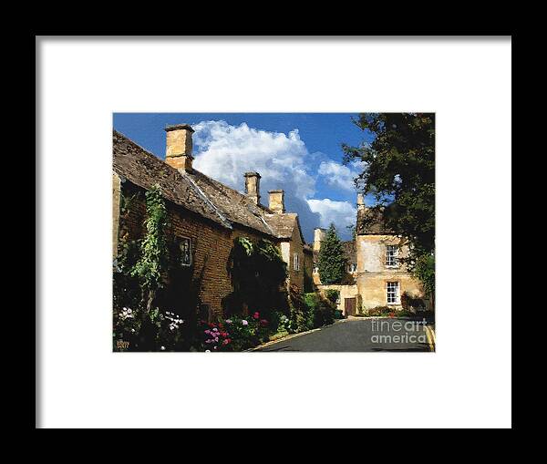 Bourton-on-the-water Framed Print featuring the photograph Another Backstreet in Bourton by Brian Watt