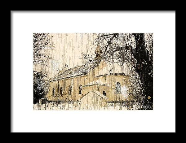 Norman Church Framed Print featuring the digital art Another Rainy Sunday by Chris Armytage