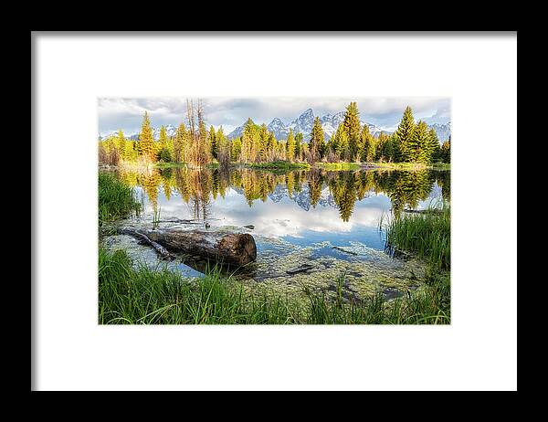 Grand Tetons Framed Print featuring the photograph Another View of the Tetons from the Schwabacher Landing by Belinda Greb
