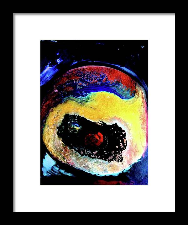 Planet Framed Print featuring the painting Another World by Anna Adams
