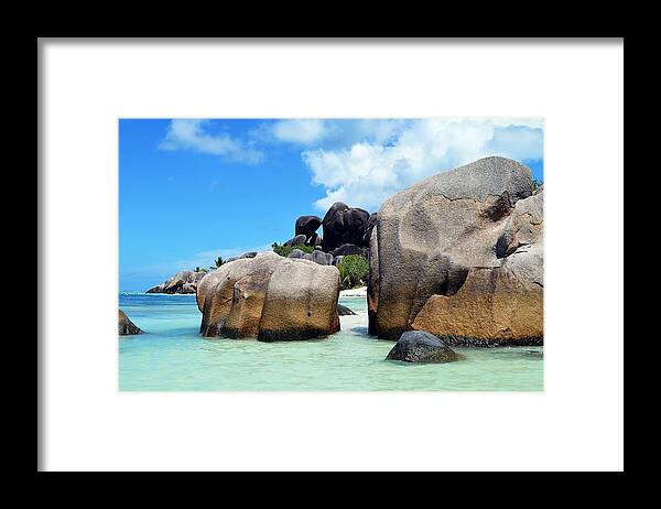 Anse Source D'argent Framed Print featuring the photograph Anse Source d'Argent by Thomas Schroeder
