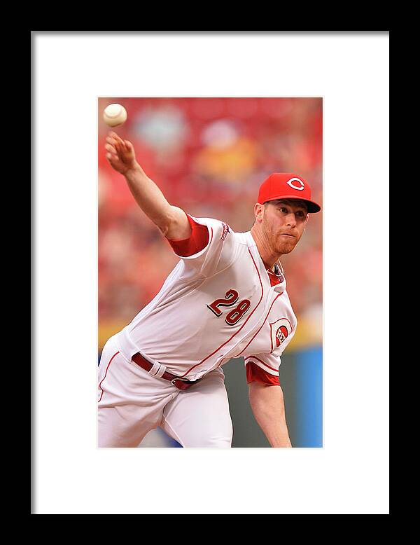 Great American Ball Park Framed Print featuring the photograph Anthony Desclafani by Jamie Sabau