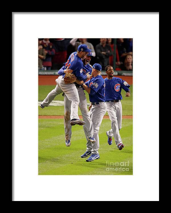 People Framed Print featuring the photograph Anthony Rizzo and Kris Bryant by Gregory Shamus