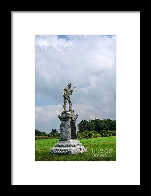 Antietam National Battlefield Framed Print featuring the photograph Antietam National Battlefield Statue by Thomas R Fletcher